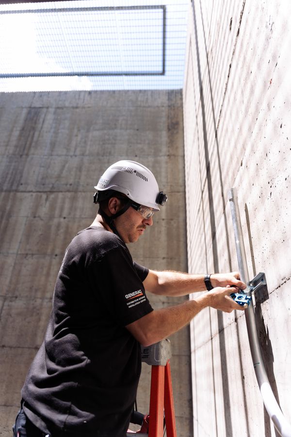 Fixation des conduits — Serrage des étriers sur béton